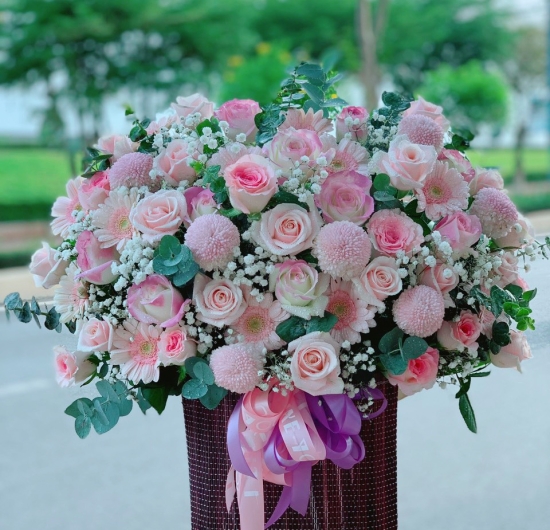 Mẫu Hoa Chúc Mừng 9